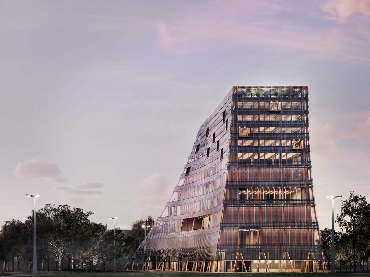 Außenansicht des Neubaus (Visualisierung) nach dem Entwurf von Richter und Musikowski