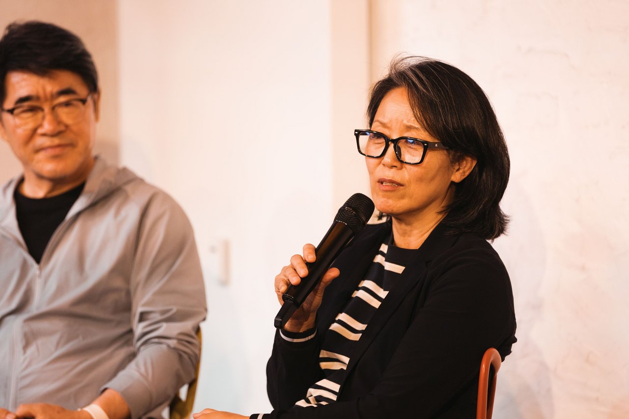 Professor Lim Changho und Professorin Chang-Gusko auf der Bühne