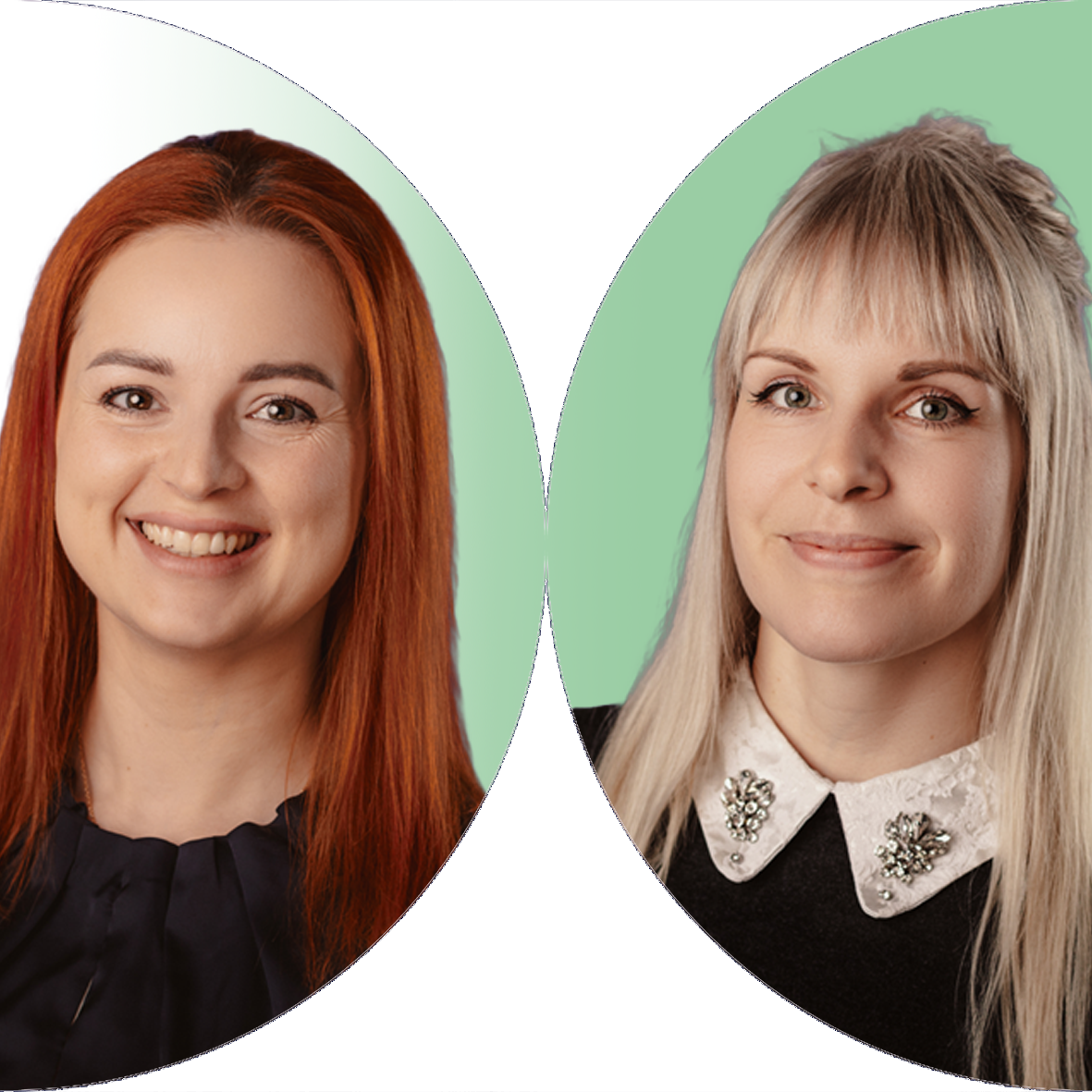 Ausschnitt der Porträts von Marie-Luise König und Saskia Mros